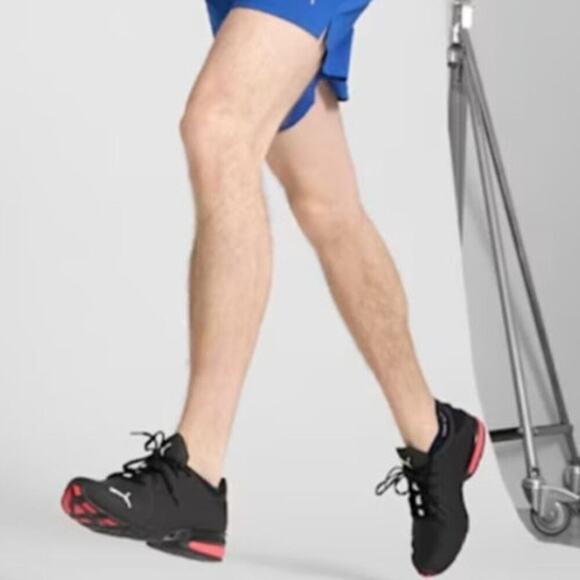 Puma Other - Puma Men Size 8 Black Lace Up Viz Runner Training Athletic Shoes Sneaker